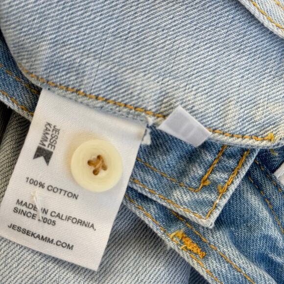 Jesse Kamm Sailor Jeans High Waist Wide Leg Denim Light Wash Size 0 - Picture 8 of 9